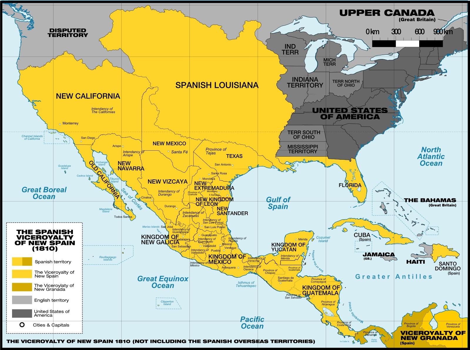 mapa mexika Mexiko mapa 1800   Mapa Mexika v roku 1800 (stredná Amerika   Amerika) mapa mexika