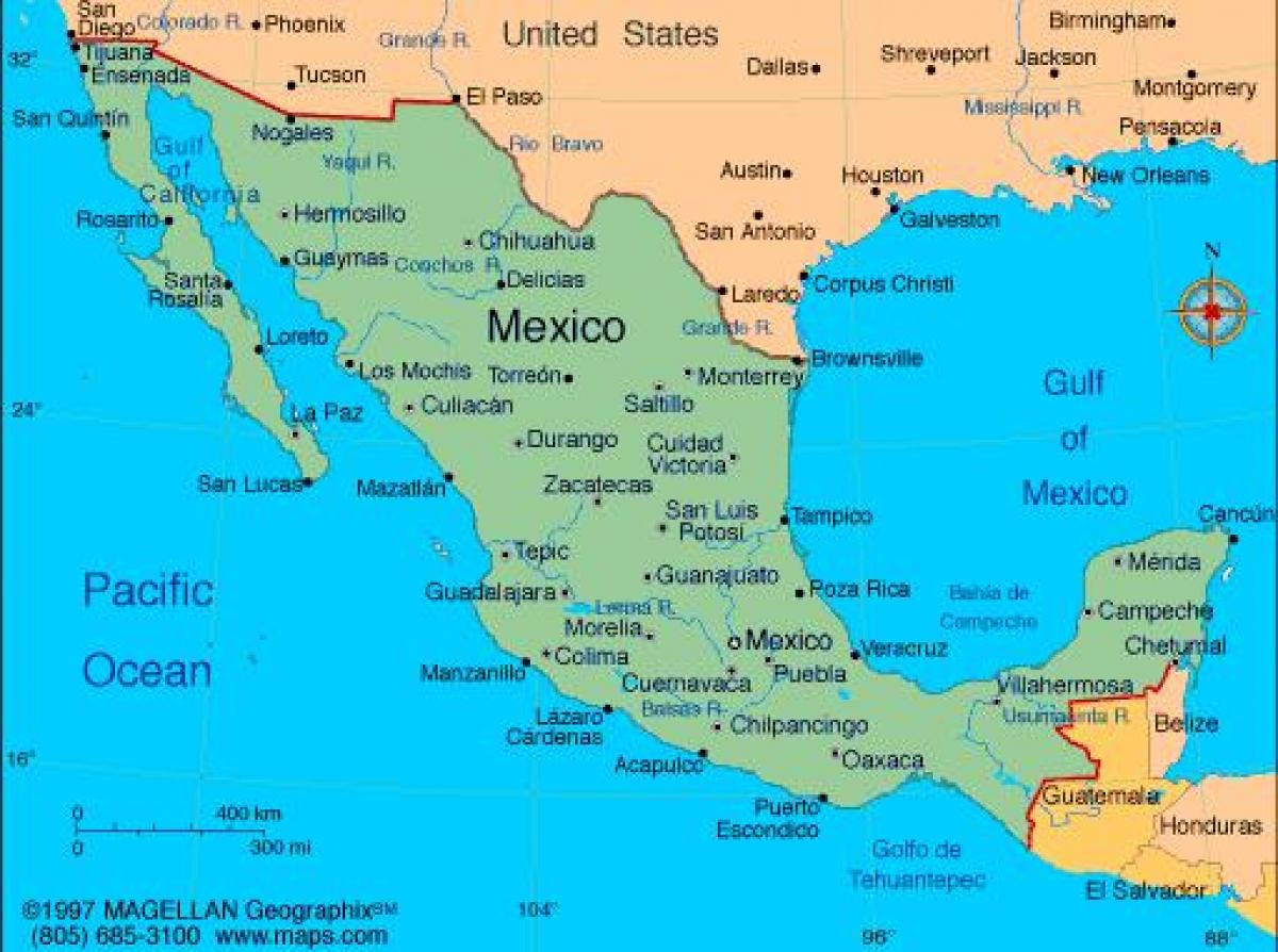 mapa Mexika