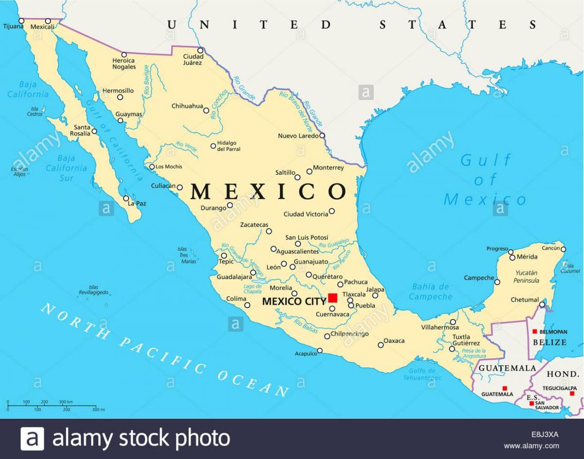 Mexiko mapy mesta
