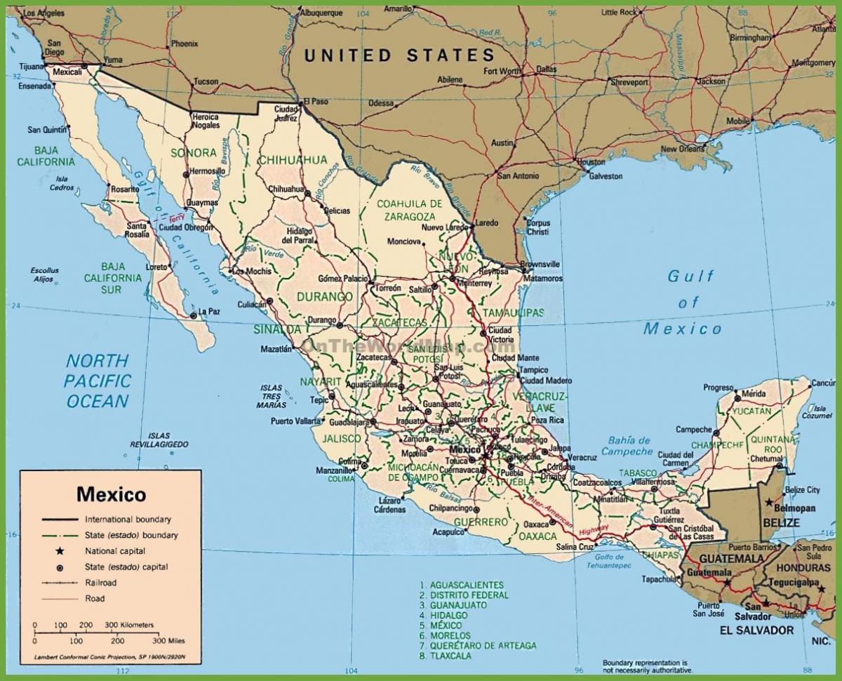 Mexiko v mapu