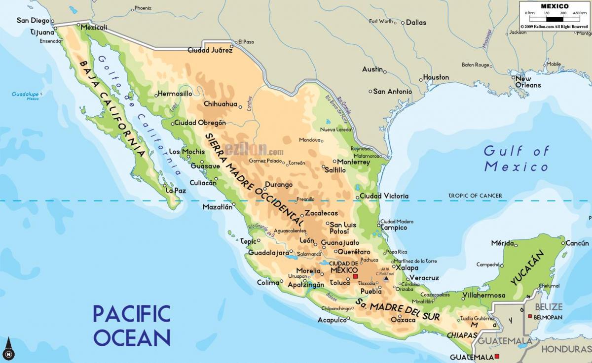 mexické mapu