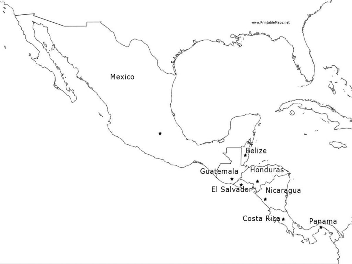 mapu Mexika v strednej amerike