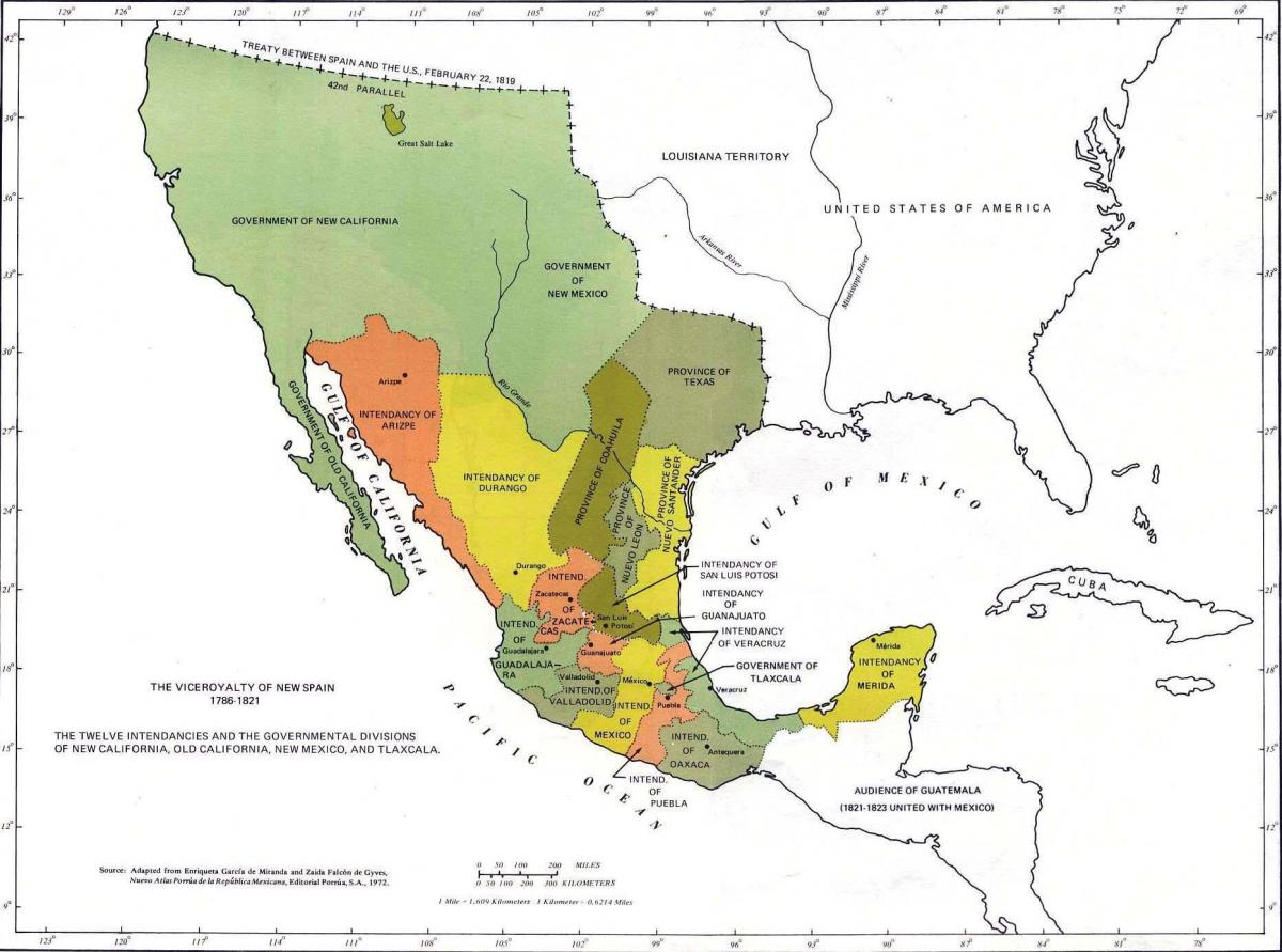 Mexiko mapa história