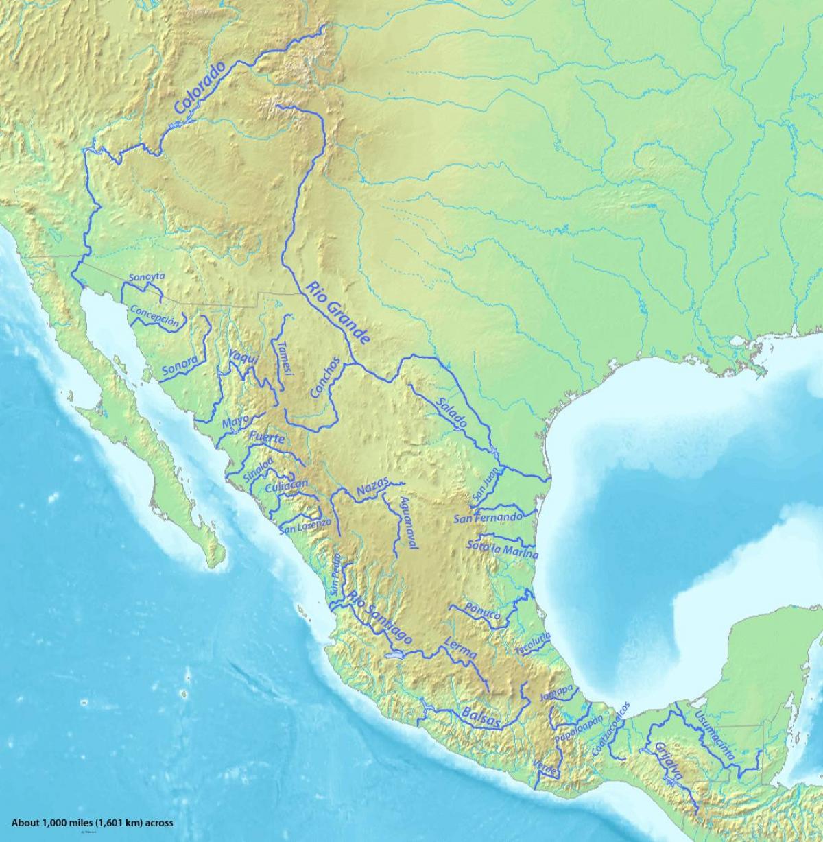 mapa riek v Mexiku