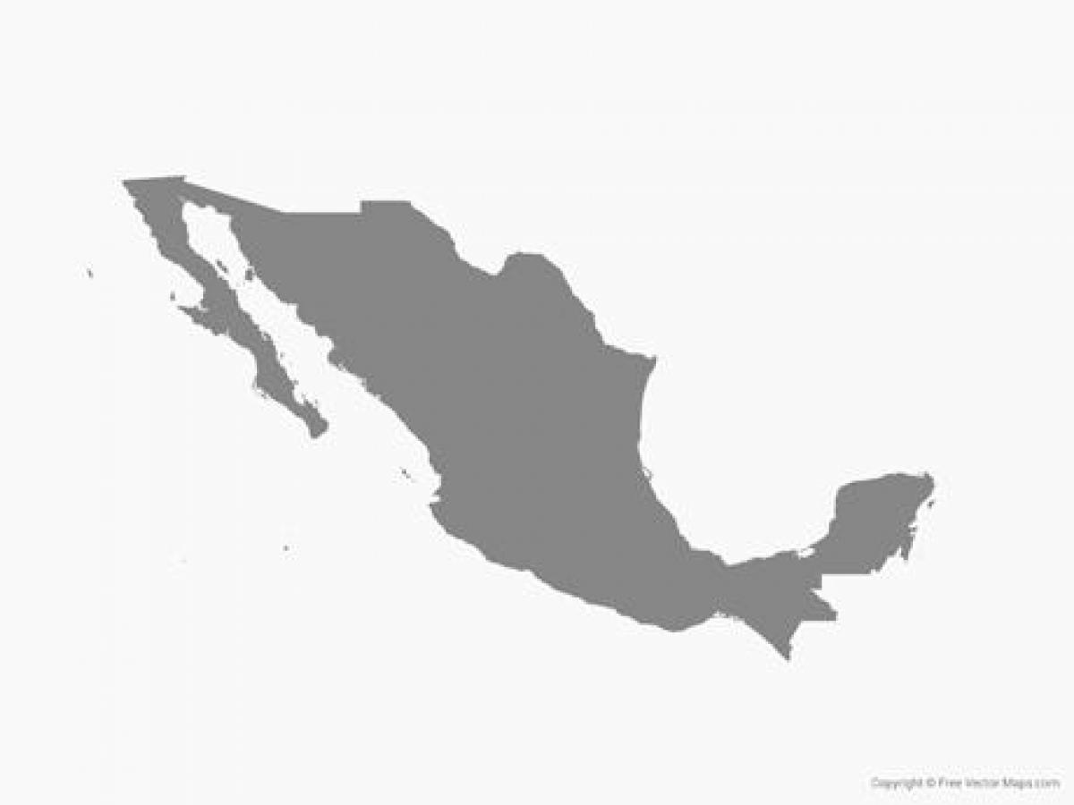 Mexiko vektorová mapa