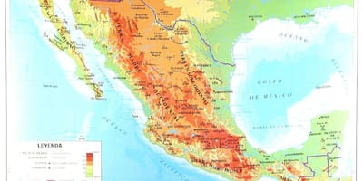 Geografická mapa Mexika
