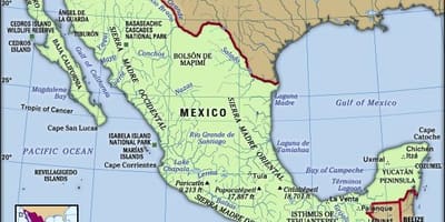 Mexiko mapa pre deti