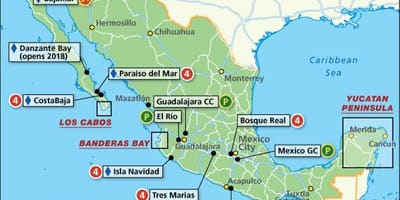 Mexiko mapa strediska