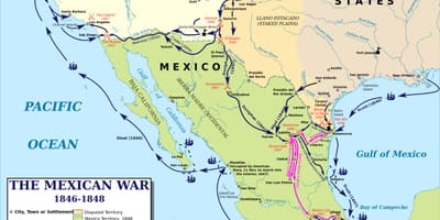 Mapa mexickej vojny mapu