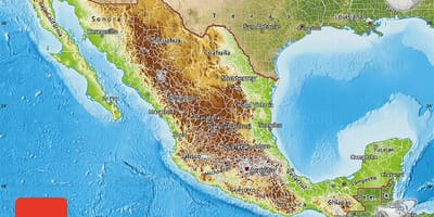 Reliéf mapa Mexika