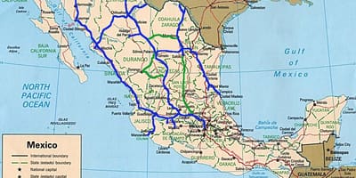 Mapu Mexika dopravy