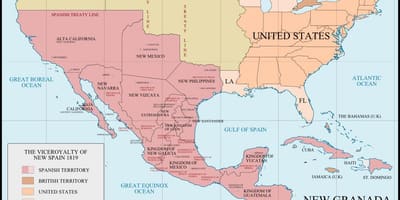 Mexiko 1821 mapu