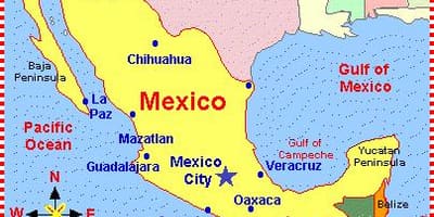 Mexiko mapu