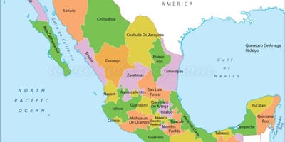 Politické Mexiko mapu