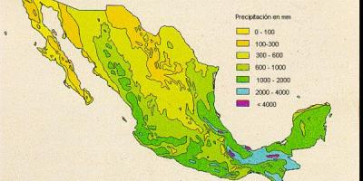 Počasie mapu pre Mexiko