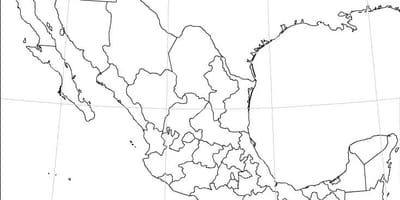 Mexiko mapa prázdne