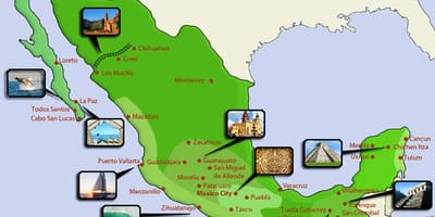 Turistické mapy Mexika