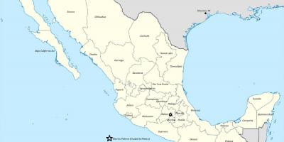 Štáty Mexiko mapu